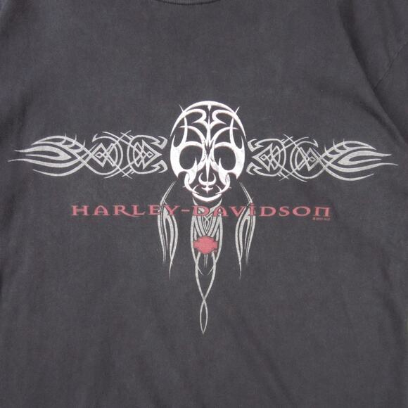 Harley-Davidson Shirt Mens Large Black Tribal Graphic Juneau Avenue Milwaukee - Picture 2 of 8